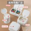 Caja de almacenamiento con botones Fant, caja para comestibles, caja para guardar cosméticos y algodón, caja para anillos para el cabello, accesorios para el cabello, caja para guardar joyas