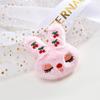 Japonés y coreano peluche cabeza de conejo muñeco colgante equipaje ropa accesorios bordado tela muñeco broche de peluche venta al por mayor
