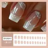 Tabletas para Manicura Francesa con Borde Blanco Brillante de Estrella para Damas Polvo Brillante Placas para Uñas Postizas Sentido Avanzado Venta al por Mayor Transfronterizo Caliente Uñas Portátiles