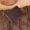Billetera Corta de Piel Genuina para Hombre con Protección Rfid, Múltiples Ranuras para Tarjetas, Estilo Clutch, Venta al por Mayor para Negocios, Billetera Corta Estilo Vintage
