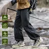 Novo Outono Impermeável Anti-rugas Repelente à Água Camping Caminhada Casal Calças Casca Tendência Calças de Trabalho Outdoor Masculino Design