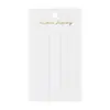 Tarjeta de Cartulina para Pinza de Pelo de PVC Blanco, Etiqueta de Plástico Estampada en Caliente 12.5X7cm, Tarjeta de Papel para Empaque de Pinzas BB de Alta Gama