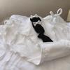Uniforme japonés de maid girl Calzones con cordones Sin soporte de encaje desmontable Sirvienta sexy Ropa interior de algodón Femenino 300-F Blanco