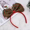 2024 Fofo Chapéu de Natal Vermelho Headband Feminina Laço de Pelúcia Grampo de Cabelo Headband Outono e Inverno