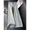 Jeans Casuales Geniales Estilo Americano Lavados Vintage Desgastados Rasgados para Hombre, Pantalones de Pierna Ancha Rectos Sueltos de Moda High Street
