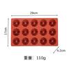 Molde de silicone de 15 espirais de grau alimentício para bolo, chocolate, biscoito, resistente a altas temperaturas, para forno