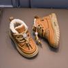 Zapatos Nuevos de Invierno 2026 para Niños Talla 21-30 Niños y Niñas Botas Cortas de Felpa de Algodón Grandes Zapatos de Algodón Cálidos Modernos