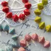 Cuentas checas importadas baoshiosa de doble cono para linterna de 9 mm, dorado vintage con trazo, cuentas sueltas, material para pulsera de cuentas DIY, collar