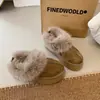 Pantuflas de felpa cálidas para mujer, nuevo estilo 2026, forradas de polar, suela gruesa, puntera cerrada, para otoño e invierno