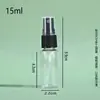 Atacado em estoque frascos spray transparentes PET 10ml 20ml, frascos plásticos dosadores, frascos plásticos vazios, frascos spray pequenos