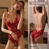 1015 lencería sexy para mujer talla grande sexy mameluco transparente encaje calado uniforme de tentación abierto libre de traje