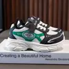 Zapatos deportivos para niños de primavera y otoño, antideslizantes, casuales, versátiles, zapatos de moda de suela plana, tenis de piel transpirables para niños