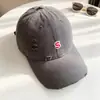 Gorra de Béisbol con Letra para Mujer con Visera Ancha, Hace que la Cara Parezca Más Pequeña, Gorra Azul Tipo Pico, Versátil Estilo Coreano Sombrero de Copa Suave