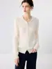 Cardigã de cashmere com capuz em tricô de cable para mulheres, novo suéter de tricô liso para outono e inverno, casaco quente solto e versátil