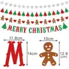 Decorações de Natal transfronteiriças: guirlanda de renas, itens de decoração para árvore de Natal, adereços para fotos, banner de guirlanda de floco de neve