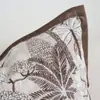 Cojín Decorativo Marrón Oscuro Estilo Vintage con Bordado de Alta Gama de Árboles Pequeños, Cojín para Casas de Huéspedes, Funda de Cojín para Sofá de Sala de Estar al por Mayor