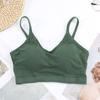 Top de tubo con forma de U para mujer, ropa interior de gran tamaño, color sólido, simple, con espalda hermosa y sin costuras, cinturón sexy sin espalda, chaleco con almohadilla para el pecho