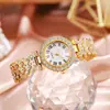 Relógio Feminino Mais Vendido de E-commerce Transfronteiriço, Relógio Totalmente de Diamante Moderno e Luxuoso, Relógio de Pulso de Moda Versátil de Nicho, Relógio de Quartzo