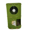 Ninho de Gato de Feltro com Múltiplas Camadas, Design Integrado de Buraco de Árvore, Adequado para Todas as Estações, Casa Esconderijo Quente de Camada Dupla para Gatos, Casa de Gato para Lares com Vários Gatos