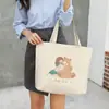 Bolsa de Lona Bolso para Estudiante Universitaria Bolso de Mano para Clase Gran Capacidad Bolsa de Compras Bolso Tote Versátil Venta al por Mayor Cabello