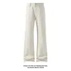 Pantalones Lavados Estilo Americano Blancos para la Transición Verano-Otoño 2026 M-5XL GK26525-Especial P40