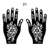 Plantillas Populares de Tatuaje de Henna Transfronterizas, Plantillas de Tatuaje Temporales para Manos, Plantillas para Pintura de Manos de Boda, Plantillas para Pintura de Manos de Escenario