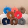 Almohada de Color Sólido en Forma de U para Siesta, Almohada Cervical para Avión, Reposacabezas para Viajes Aéreos en Coche, Juguete de Peluche Regalo Creativo al por Mayor