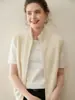 Chaleco de Punto sin Mangas con Cuello Alto de Cachemira para Mujer, Nuevo Diseño Otoño 2025 con Suéter de Doble Cremallera