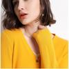 Cárdigan para Mujer en Terciopelo Andy, Corte Holgado, Nuevo Estilo Primavera y Otoño 2024, Suéter de Pico, Tejido de Color Sólido, Modelo Nuevo