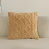Almofada de Sofá de Pelúcia de Algodão Cor Sólida Transfronteiriça Almofada de Sofá Minimalista Moderna Decoração de Sala de Estar Almofada de Cabeceira