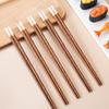 Palillos Chinos de Cabeza Acrílica Secuoya Roja Madera de Ala de Pollo Sándalo Rojo Palillos de Madera para el Hogar Entrega de Comercio Electrónico Sin Pintura ni Cera