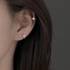 Exquisitos pendientes de circonita simples con diseño de nicho para mujer, con forma de oreja redonda y uña de hueso, elegantes pendientes coreanos tipo aro, joyería para las orejas.