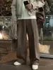 Pantalones Anchos Versátiles de Estilo Coreano Minimalista ASCLO&QIAO para Hombre, para el Viaje Diario, Holgados, Rectos, Casuales, Largos