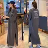 Vestido Camiseta de Verano Nuevo para Chicas Gorditas, Manga Larga Corta, Holgado, por Encima de la Rodilla, Talla Grande, Vestido Largo de 200 Jin