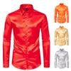 Código europeo transfronterizo comercio exterior Amazon tendencia moda masculina satín discoteca manga larga camisa
