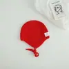 Gorro de lana tejido con protección para los oídos para niños y bebés, transfronterizo, con etiqueta de tela elegante, correas de colores caramelo para niños y niñas