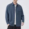 Ropa de Hombre Feng She / Novedad de Otoño Retro Camisa Casual de Manga Larga para Hombre Lyocell Lujo Ligero Minimalista Estilo Americano