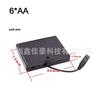 No. 7 Sección 2 de la caja de batería AAA5 Sección 3 Sección 4 Sección 6 Sección 8 con tapa e interruptor conectado al conector USB hembra del compartimento de la batería