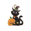 Cross Border Halloween Ghost Skull Bat Drop Oil Jewelry Acessórios DIY Brincos Colar Chaveiro Pingente Pingente