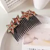 Tocados Estilo Coreano Peine de Pelo con Insertos de Perlas Artificiales Coreanas Peine para Flequillo Peine Lindo Elegante Pinza para el Pelo con Dientes Antideslizantes Accesorios para el Cabello de Estrella