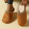 Pantuflas de Interior Populares para Mujer Transfronterizas, de Tacón Alto, Cálidas, Cómodas, Suaves, Ligeras de Algodón, Venta al por Mayor, Personalización de Pedidos Pequeños