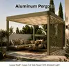 Pérgola exterior de aleación de aluminio, sombrilla para patio, área de ocio diseñada a medida, estructura metálica, suministro directo de fábrica