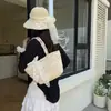 Bolso de Paja Tejido a Mano 2025 Nueva Moda Ins Estilo Vacacional Bolso Cesta de Verduras Bolso Bandolera de Ratán para Mujer Bolso de Playa
