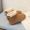 Botas de Neve Femininas Inverno Plus Veludo Engrossadas Botas Martin Femininas Estilo Princesa Botas Infantis Solado Macio Sapatos de Algodão Masculinos