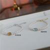 Pulsera de plata 925 bañada en oro con citrino y lantopa natural, color oro de 14 quilates (EE. UU.)