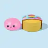 Juguete squishy de bollo de oro de pectina transfronterizo, pan al vapor grande realista con purpurina, juguete para aliviar el estrés, squishy de expresión de dibujos animados, al por mayor