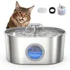 Dispensador de Água para Pets 2.2L Aço Inoxidável Transfronteiriço Dispensador de Água para Gatos Água Corrente Fonte de Bebida Doméstica Vendedor Quente da Amazon
