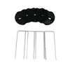 Tela anti-malezas con estacas en forma de U para el suelo con separadores, estacas para tela de suelo de jardinería con puntas anguladas, estacas de fijación para tela anti-malezas de huerto