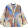 Roupas femininas europeias e americanas transfronteiriças, top listrado casual da moda mais vendido no AliExpress com detalhe de nó + calça de perna reta