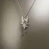 Collar de trébol de cuatro hojas de plata de ley S925 para mujer, diseño de nicho de lujo ligero, cadena de clavícula de alta gama, accesorio exquisito y versátil